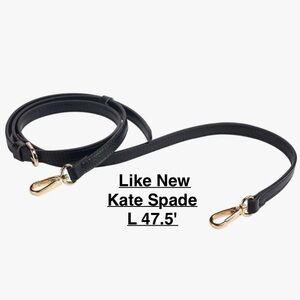 Kate Spade leather purse replacement Strap black Gold hardware adjustable⭐️⭐️⭐️
